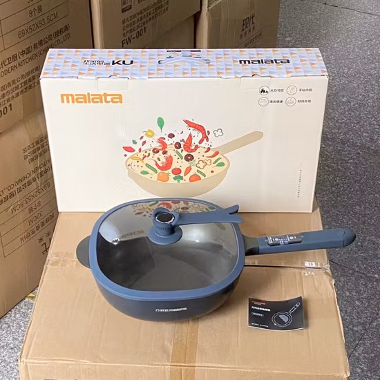 New Intermediate Color Pot 1.5L Capacity 18cm Multifunctional Boiling Pot Speed Control Electric Hot Pot Electric Fry Pan